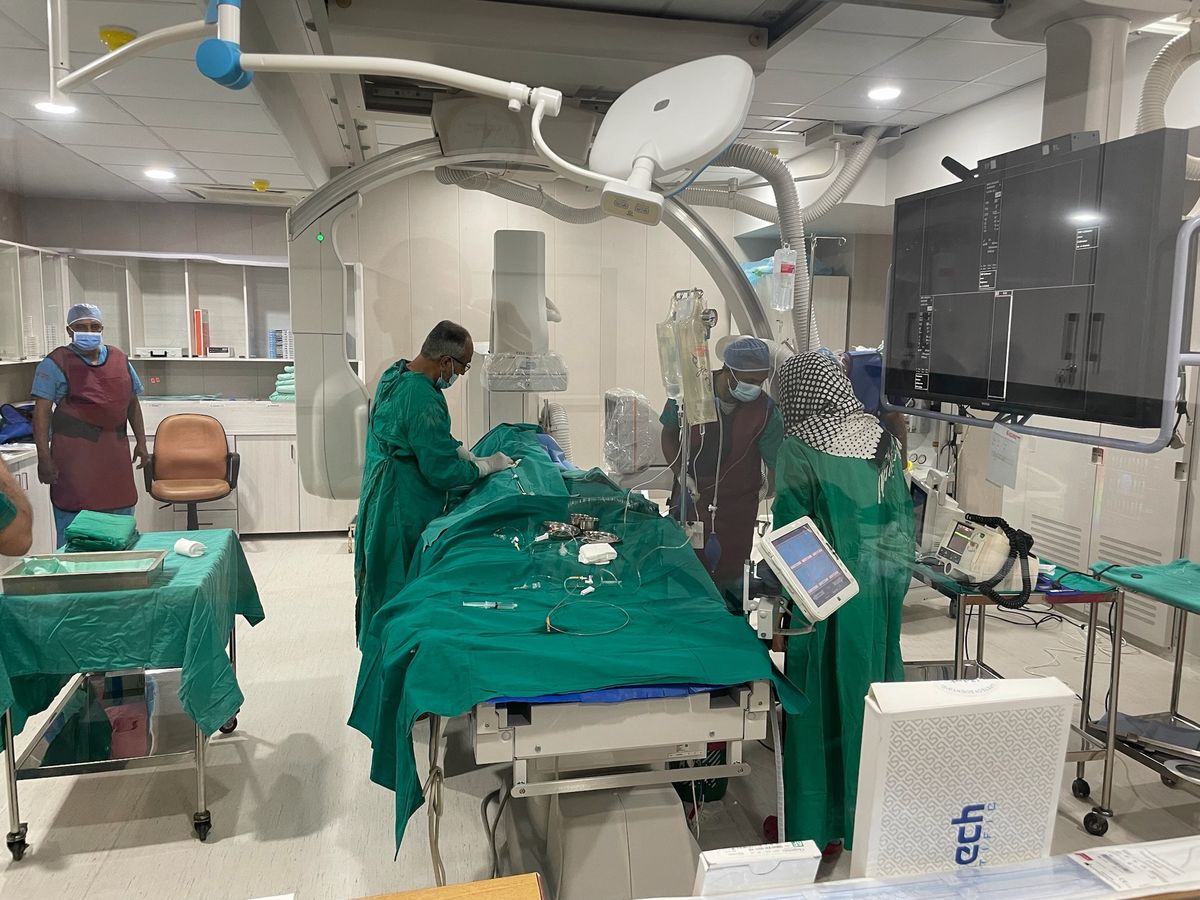 Neurointerventional procedure at NICVD