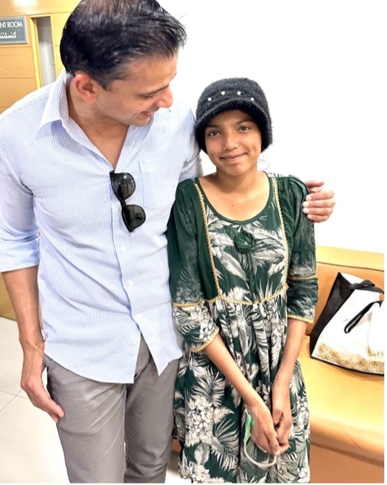 Iqra after life-saving treatment funded by PSI donors