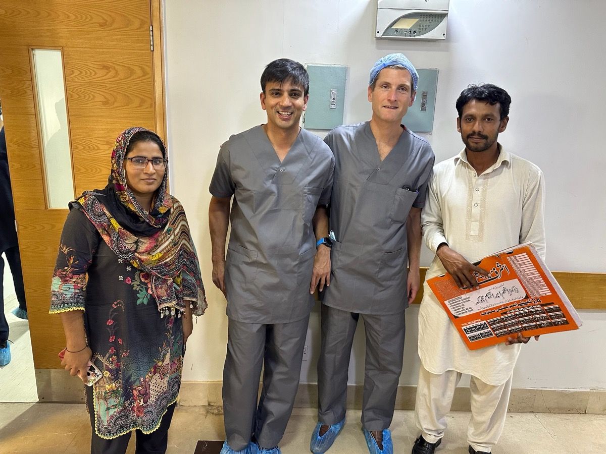 Doctors with patient and family after SEAL procedure